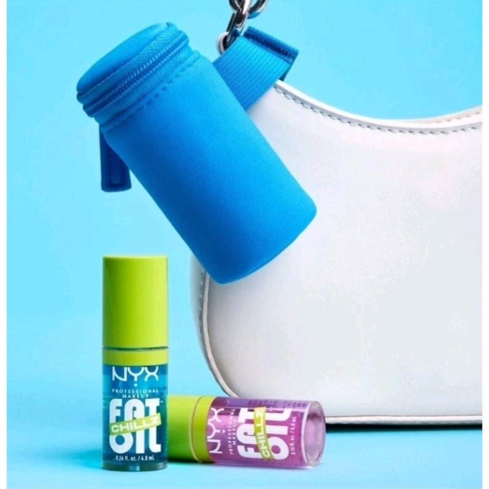 NYX Lip Gloss Pouch Holder Carrier Blue Carry On Water Bottle Or Purse Chillz